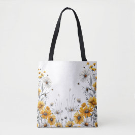 Bumble Bees en Daisies Lover Daisy Gele Bloem Tote Bag