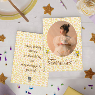 Bumble Bees Foto Verjaardag Kaart