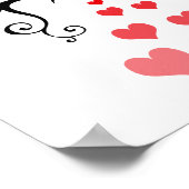 Bumble bees Hearts Love Poster (Hoek)