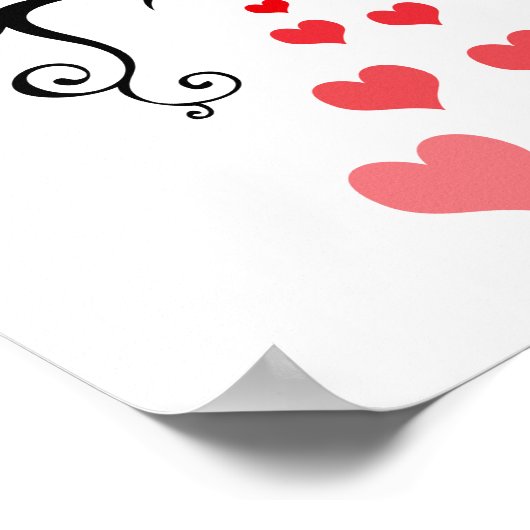 Bumble bees Hearts Love Poster (Hoek)