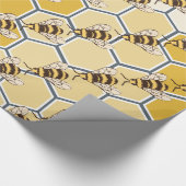 Bumble Bees Honeycomb Cadeaupapier (Hoek)
