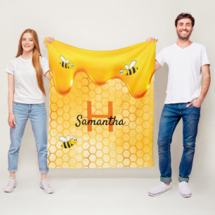 Bumble bees honingraathoningdruppelnaam fleece deken