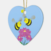 Bumble Bees in Love - Ornament (Links)