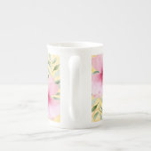 Bumble bees yellow honeycomb floral name porselein kop (Achterkant)