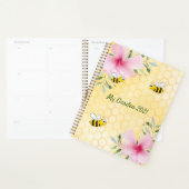 Bumble bees yellow honeycomb garden backyard 2022 planner (Display)