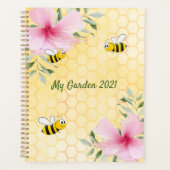 Bumble bees yellow honeycomb garden backyard 2022 planner (Voorkant)