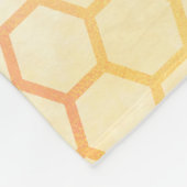 Bumble bei florals yellow honeycomb pret monogram fleece deken (Hoek)