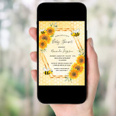 Bumble bei honeycomb baby shower kaart