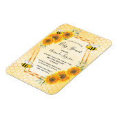 Bumble bei honeycomb baby shower magneet (Linkerzijde)