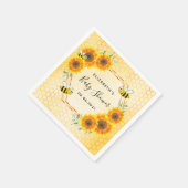 Bumble bei honeycomb baby shower servet (Hoek)