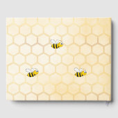 Bumble bei honeycomb roze florals baby shower gastenboek (Achterkant)