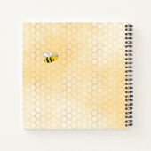 Bumble bei honeycomb roze florals baby shower notitieboek (Achterkant)