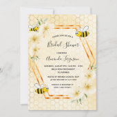 Bumble bei honeycomb tropical floral vrijgezellenf kaart (Voorkant)