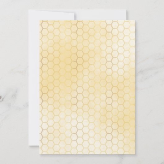 Bumble bei honeycomb tropical floral vrijgezellenf kaart (Achterkant)