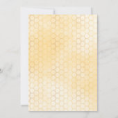 Bumble bei honeycomb tropical florals baby shower kaart (Achterkant)