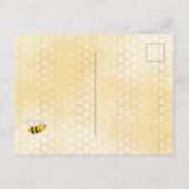 Bumble bei honingraat schattige bruiddoucheuitnodi briefkaart (Achterkant)