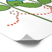 Bumble bei met bloemen bijenliefde poster (Hoek)