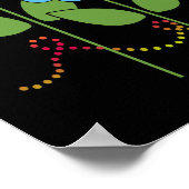 Bumble bei met bloemen is liefde poster (Hoek)