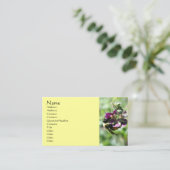 Bumble bei on Flower Natuur Visitekaartje (Staand voorkant)