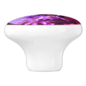 Bumble bei on Paarse ventilator Abstracte kleuren Keramische Knop (Zijkant)
