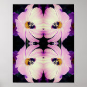 Bumble bei on roze Cosmos Flower Abstract Poster (Voorkant)