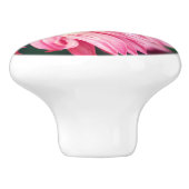 Bumble bei on roze Daisy Flower 2 Keramische Knop (Zijkant)