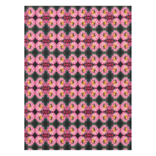 Bumble bei on roze Daisy Flower Abstract Tafelkleed (Voorkant)