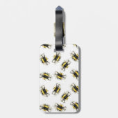 Bumble bei print - natuurlijke afdruk bagagelabel (Achterkant verticaal)