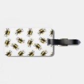 Bumble bei print - natuurlijke afdruk bagagelabel (Achterkant horizontaal)