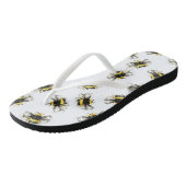Bumble bei print - natuurlijke afdruk teenslippers (Schuin)
