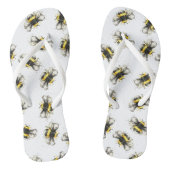 Bumble bei print - natuurlijke afdruk teenslippers (Voetbed)