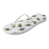 Bumble bei print - natuurlijke afdruk teenslippers (Schuin)