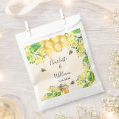 Bumble beien honey yellow florals bruiloft bedankzakje (Geknipt)