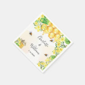 Bumble beien honey yellow florals bruiloft servet (Hoek)