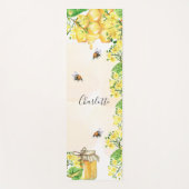 Bumble beien honey yellow florals family monogram yogamat (Voorkant)