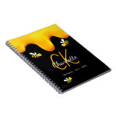 Bumble beien zwarte honing dripping monogram dagbo notitieboek (Rechterzijde)