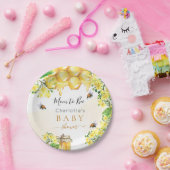 Bumble bijen Baby shower honinggele bloemigen Papieren Bordje (Feest)