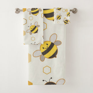 Bumble bijen en Honeycomb Bad Handdoek
