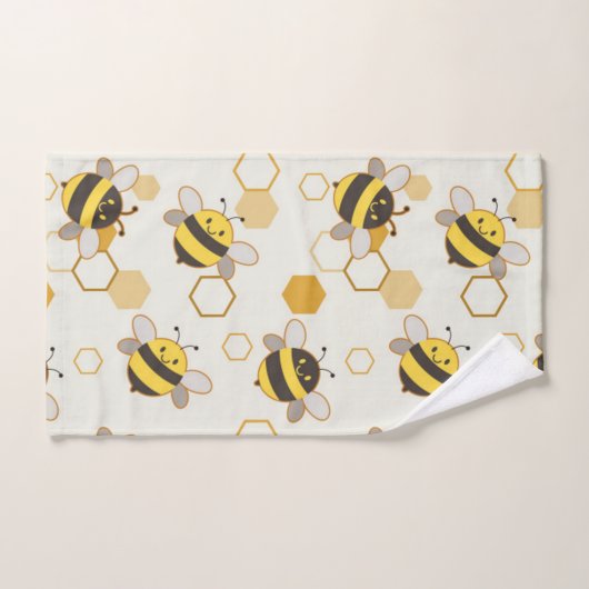 Bumble bijen en Honeycomb Bad Handdoek (Handdoek)