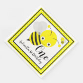 Bumble bijen First Birthday Servet (Hoek)