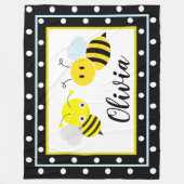 Bumble bijen fleece deken (Voorkant)