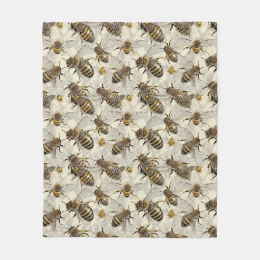 Bumble bijen fleece deken (Voorkant)