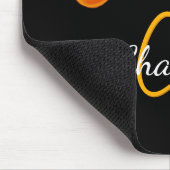 Bumble bijen honingbijen druppelend zwart monogram muismat (Hoek)