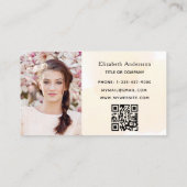 Bumble bijen honinggeel foto qr code logo visitekaartje (Achterkant)