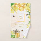 Bumble bijen honinggele bloemenhandel logo bad handdoek (Handdoek)