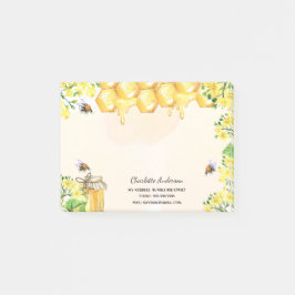 Bumble bijen honinggele bloemenhandel post-it® notes
