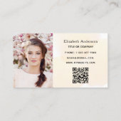 Bumble bijen honinggele foto qr code visitekaartje (Achterkant)