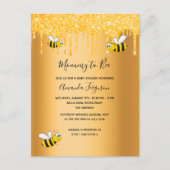 Bumble bijen mammie om glitter baby shower te word briefkaart (Voorkant)