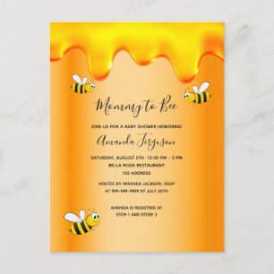 Bumble bijen mammie om honing baby shower te bemac briefkaart