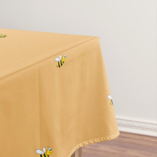 Bumble bijen schattig geel sinaasappel tafelkleed (Voorbeeld)